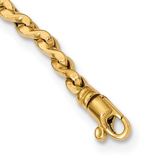 14KT Yellow Gold Polished Fancy Twisted Link Bracelet