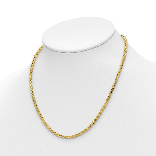 14KT Yellow Gold Polished Fancy Twisted Link Bracelet