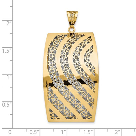 14kt Yellow Gold Polished Hollow Fancy Pendant