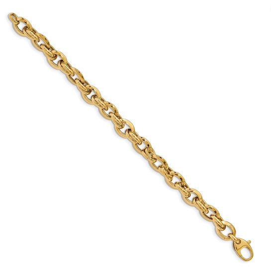 14KT Yellow Gold Polished Fancy Link Bracelet