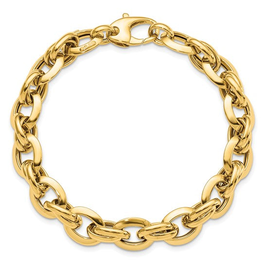 14KT Yellow Gold Polished Fancy Link Bracelet