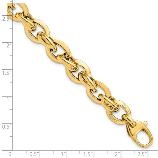 14KT Yellow Gold Polished Fancy Link Bracelet