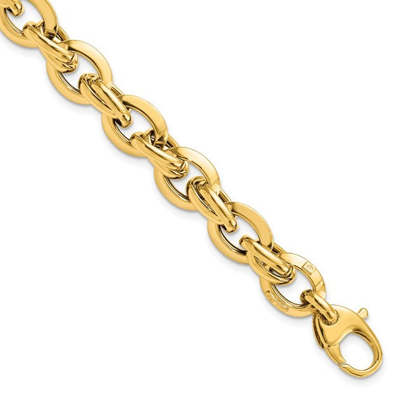 14KT Yellow Gold Polished Fancy Link Bracelet