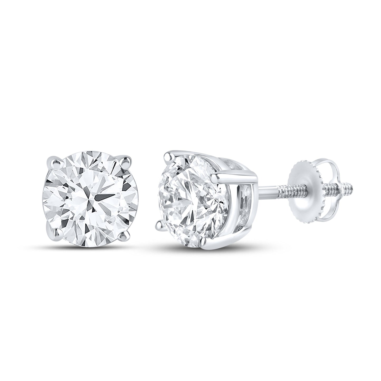 14K White Gold Lab Diamond Studs 1.00 CTW