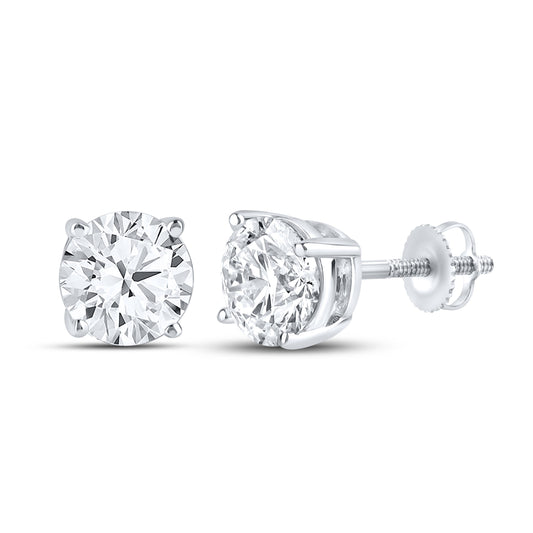 14K White Gold Lab Diamond Studs 1.00 CTW