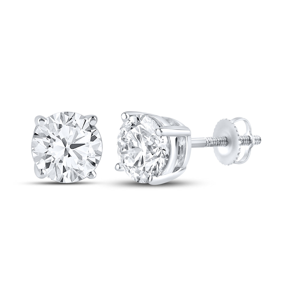 14K White Gold Lab Diamond Studs 1.00 CTW