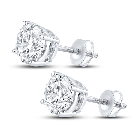 14K White Gold Lab Diamond Studs 1.00 CTW