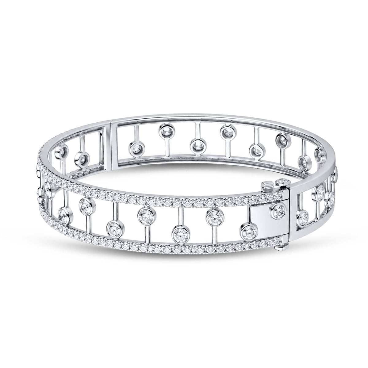 925 Sterling Silver 3.93 CTW Lab Diamond Bangle