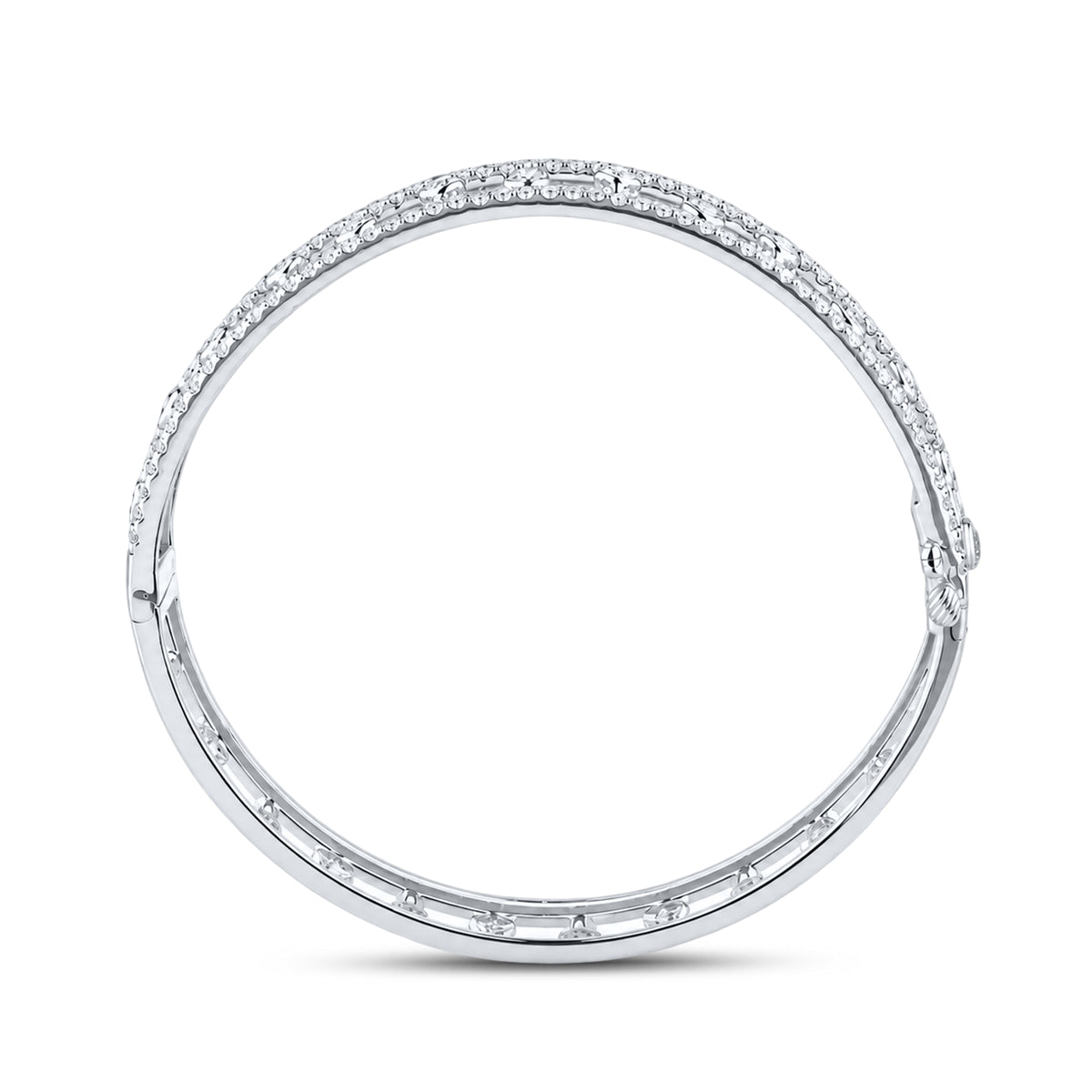 925 Sterling Silver 3.93 CTW Lab Diamond Bangle