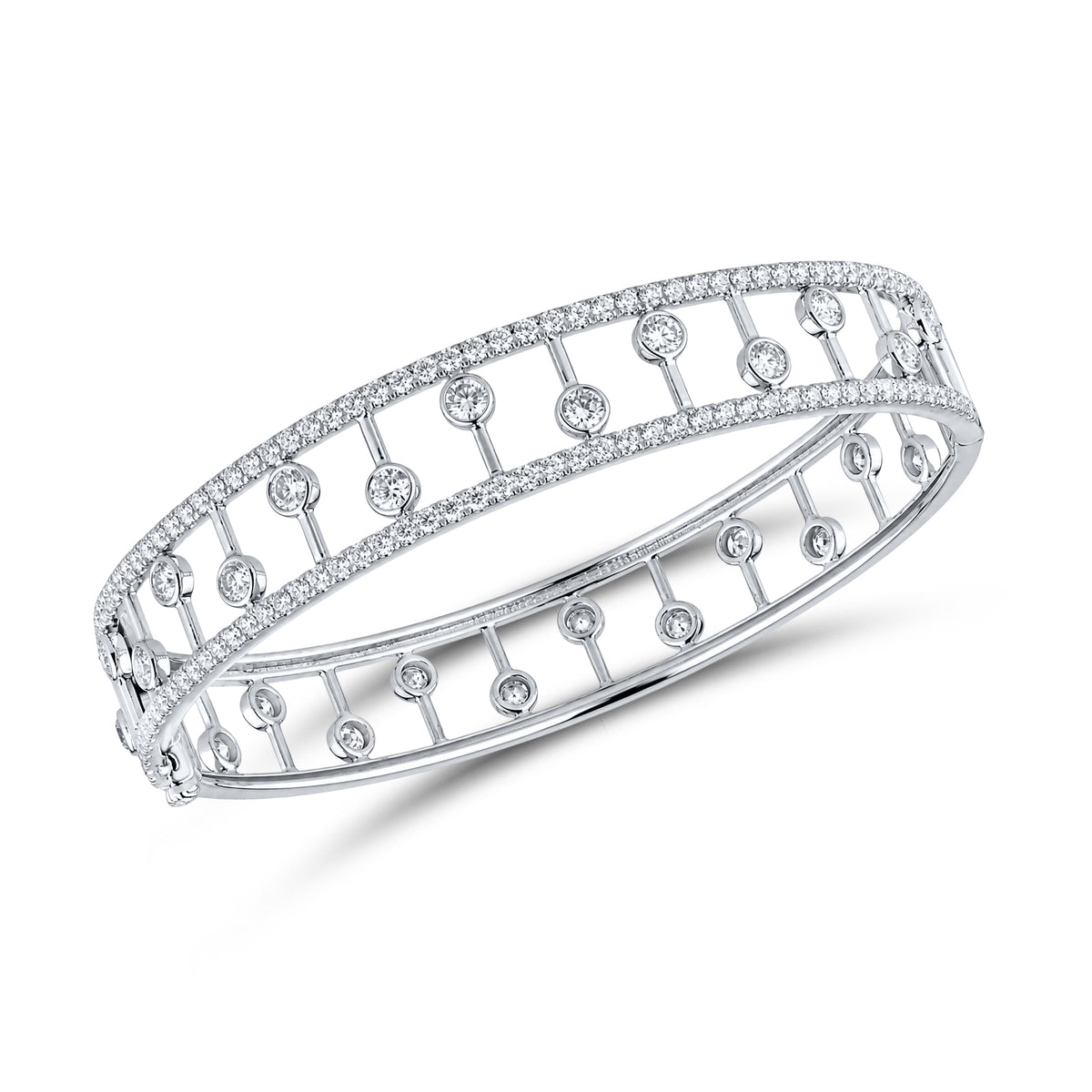 925 Sterling Silver 3.93 CTW Lab Diamond Bangle
