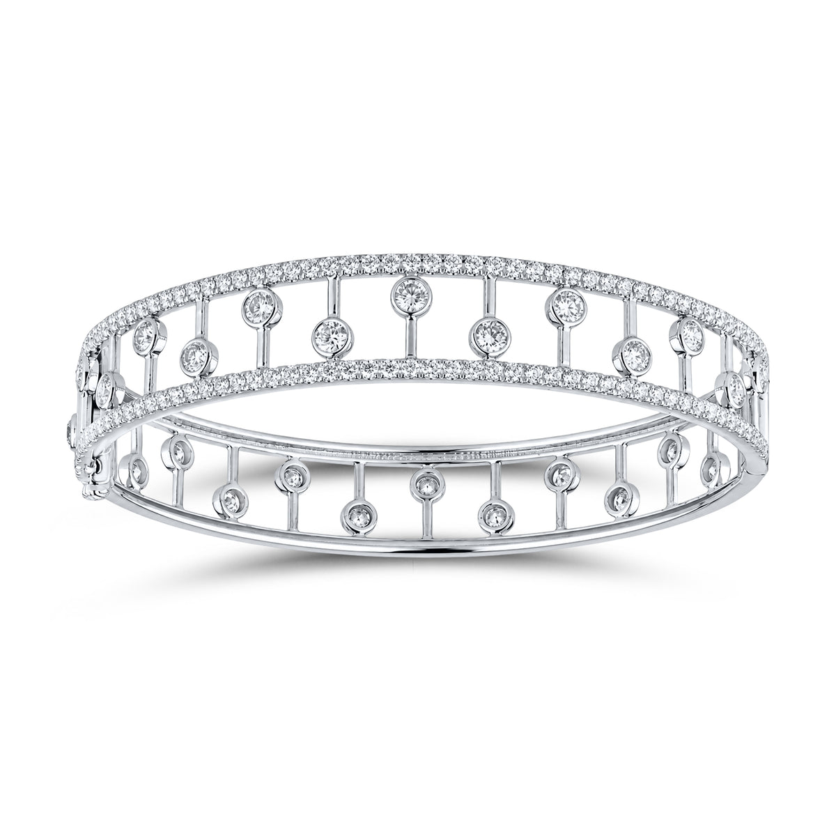 925 Sterling Silver 3.93 CTW Lab Diamond Bangle