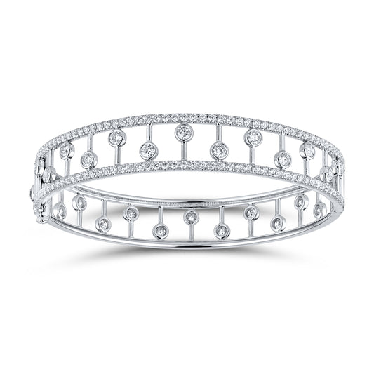 925 Sterling Silver 3.93 CTW Lab Diamond Bangle