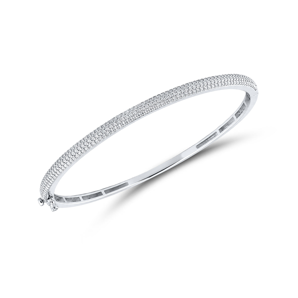 925 Sterling Silver 1.16 CTW Lab Diamond Bangle