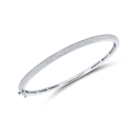 925 Sterling Silver 1.16 CTW Lab Diamond Bangle
