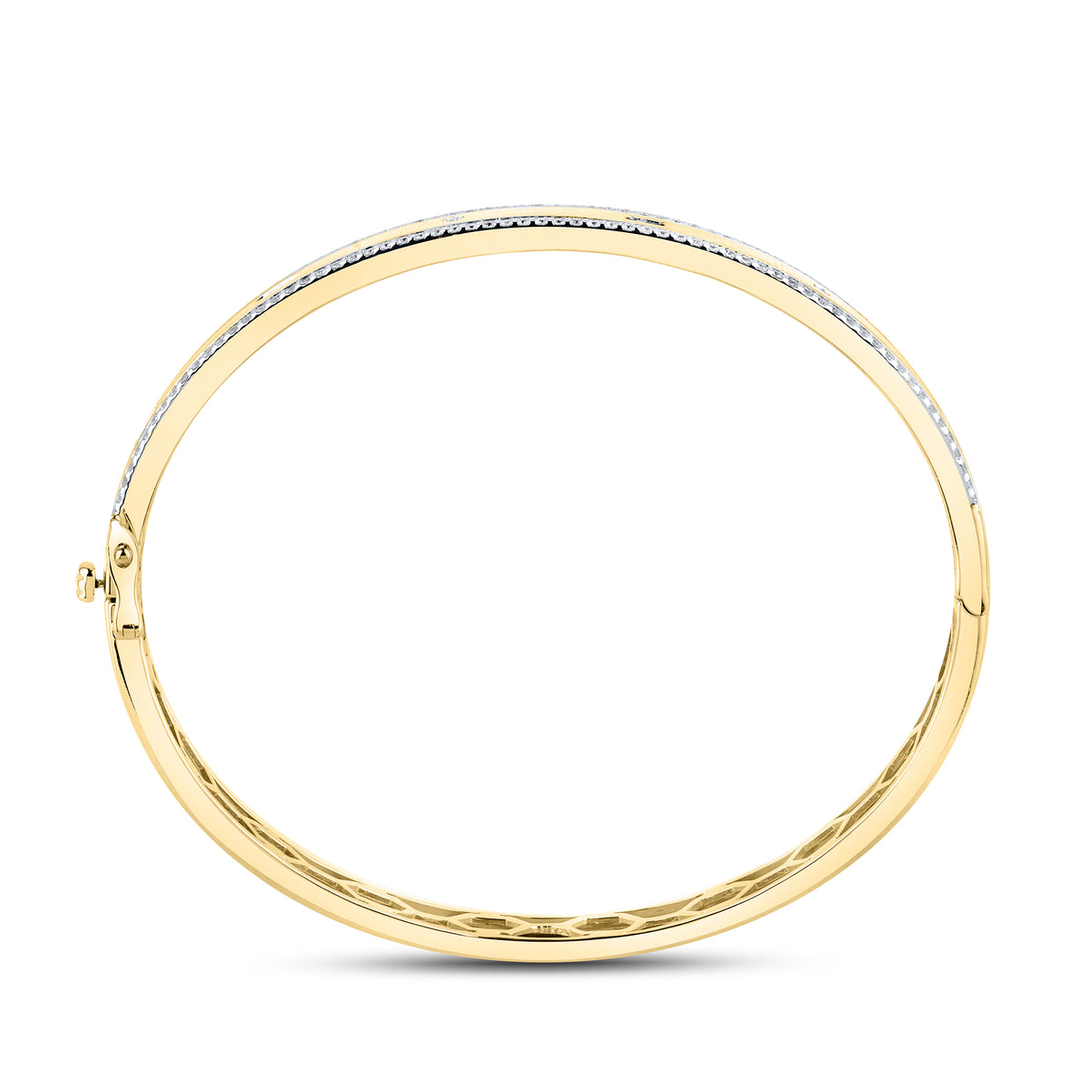 14KT YELLOW GOLD LAB DIAMOND 1.00 CTW BANGLE