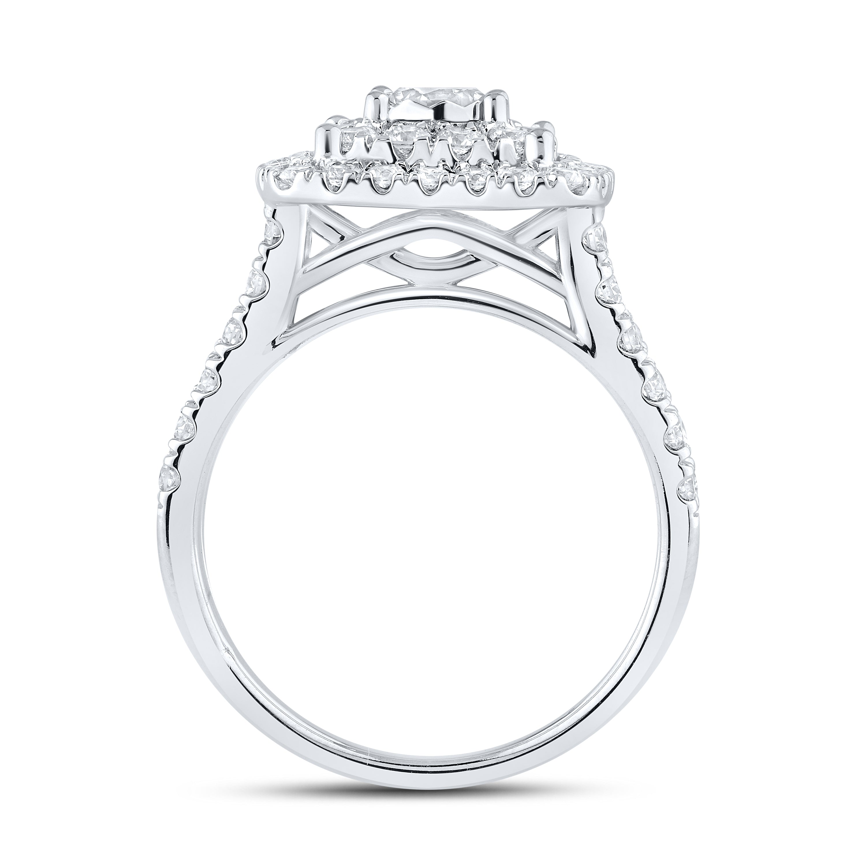14KT WHITE GOLD 1.94 CTW LAB DIAMOND BRIDAL SET