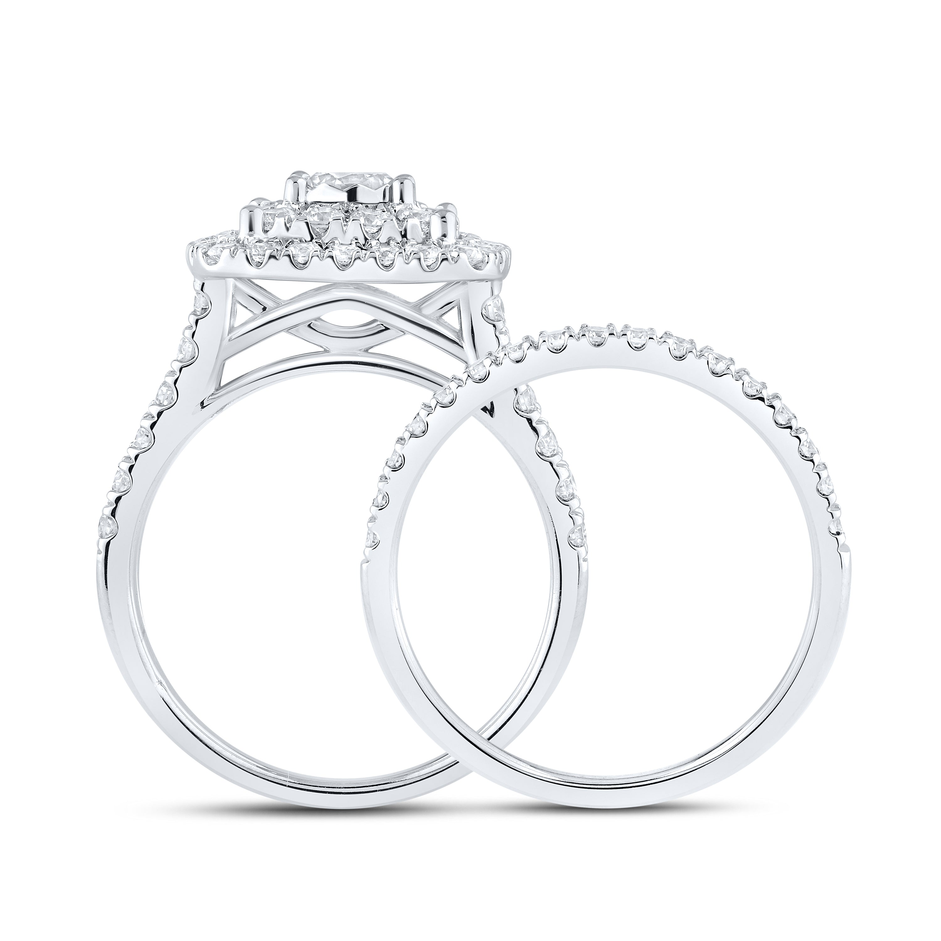 14KT WHITE GOLD 1.94 CTW LAB DIAMOND BRIDAL SET