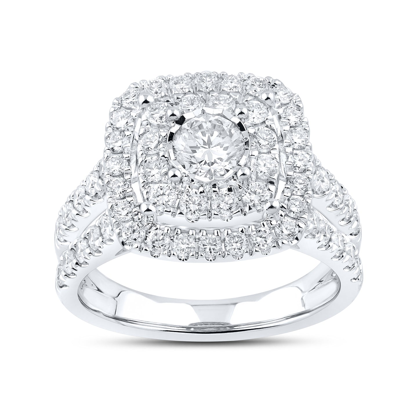 14KT WHITE GOLD 1.94 CTW LAB DIAMOND BRIDAL SET