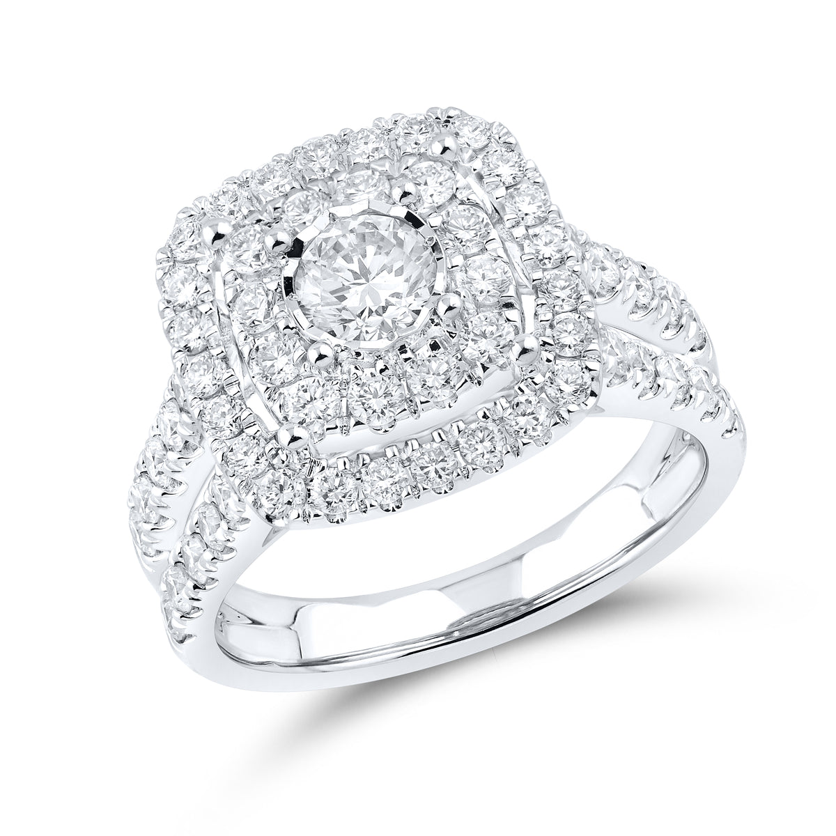 14KT WHITE GOLD 1.94 CTW LAB DIAMOND BRIDAL SET