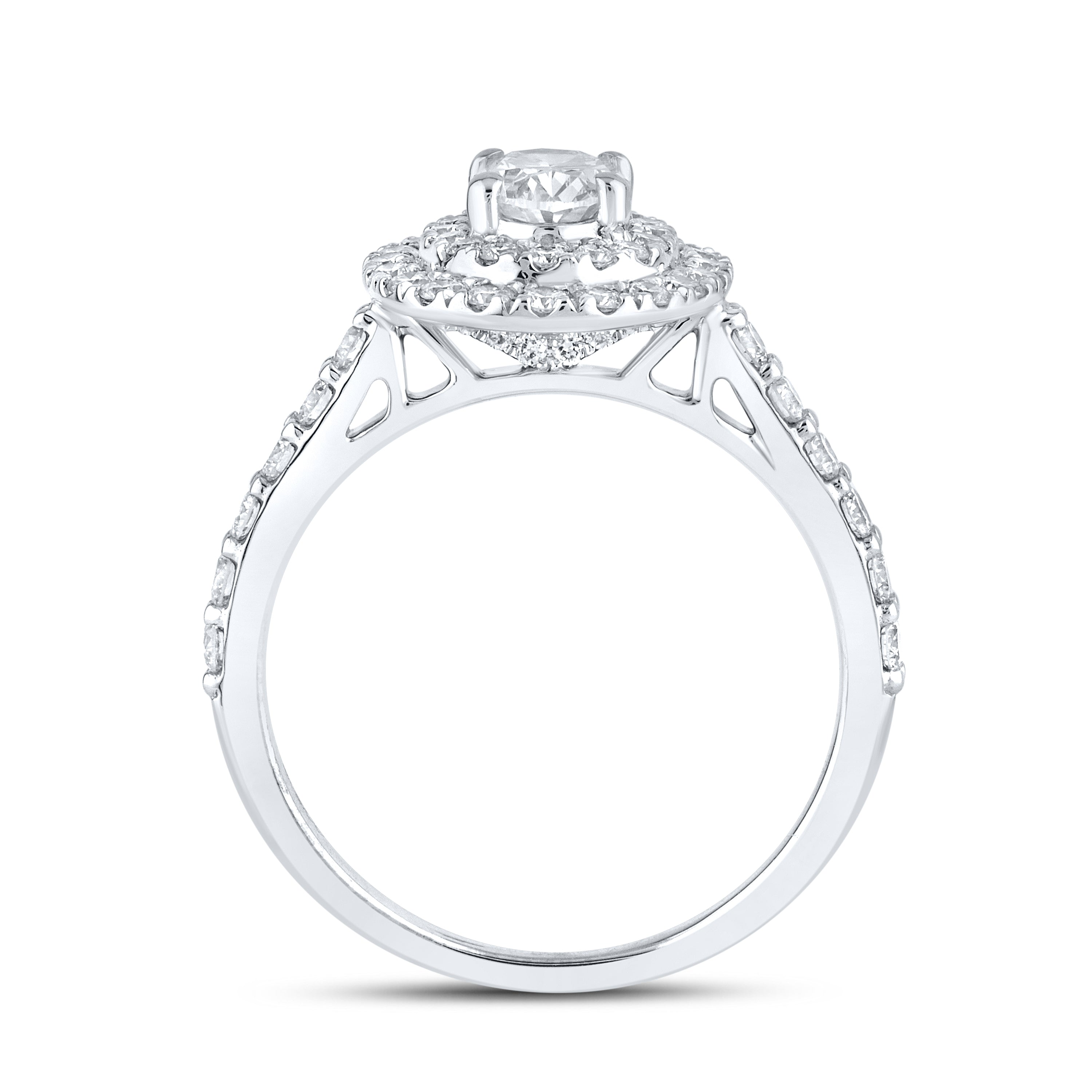 14KT WHITE GOLD 1.67 CTW LAB DIAMOND BRIDAL SET