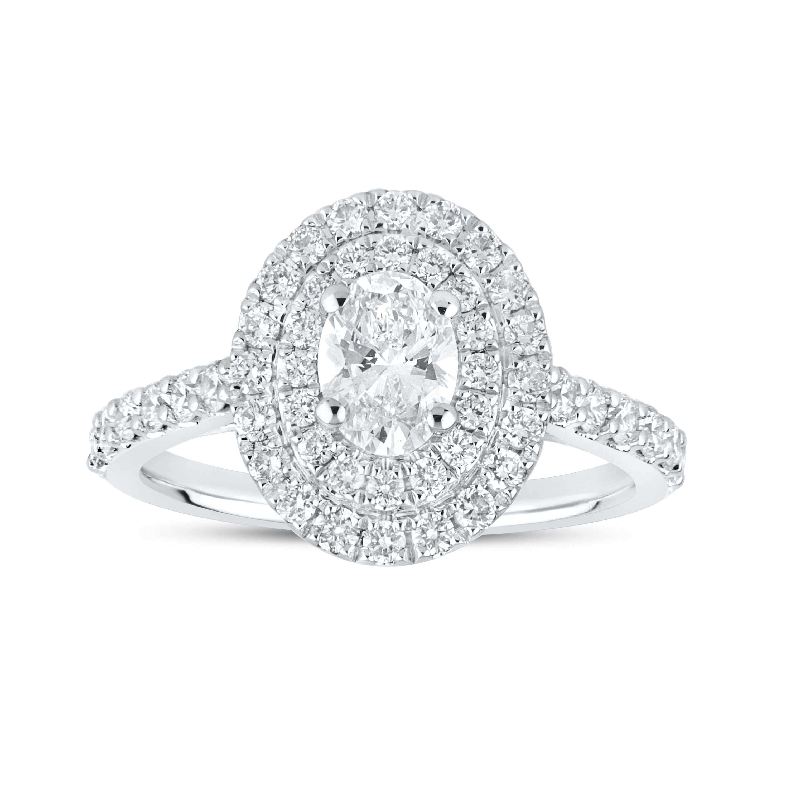 14KT WHITE GOLD 1.67 CTW LAB DIAMOND BRIDAL SET