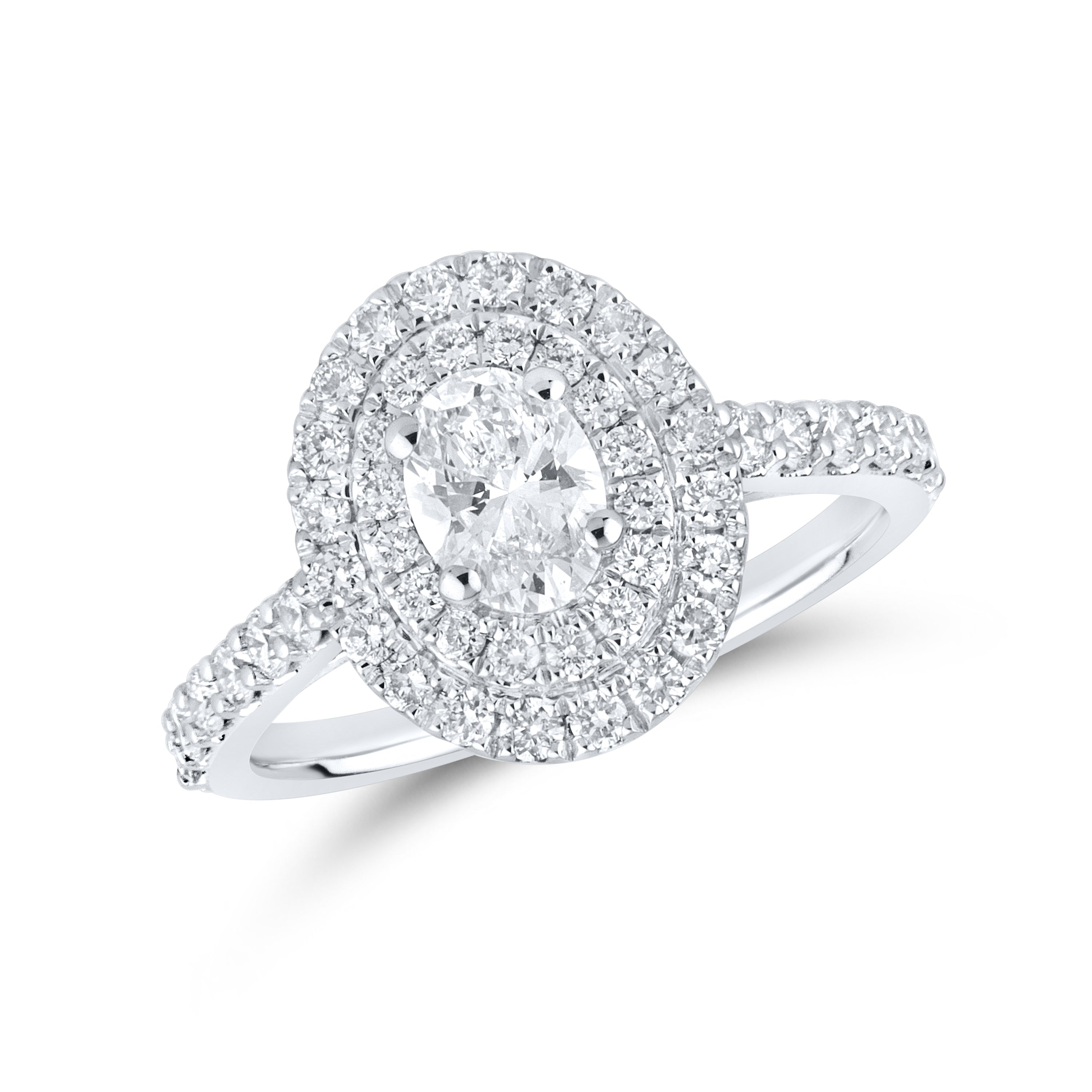 14KT WHITE GOLD 1.67 CTW LAB DIAMOND BRIDAL SET