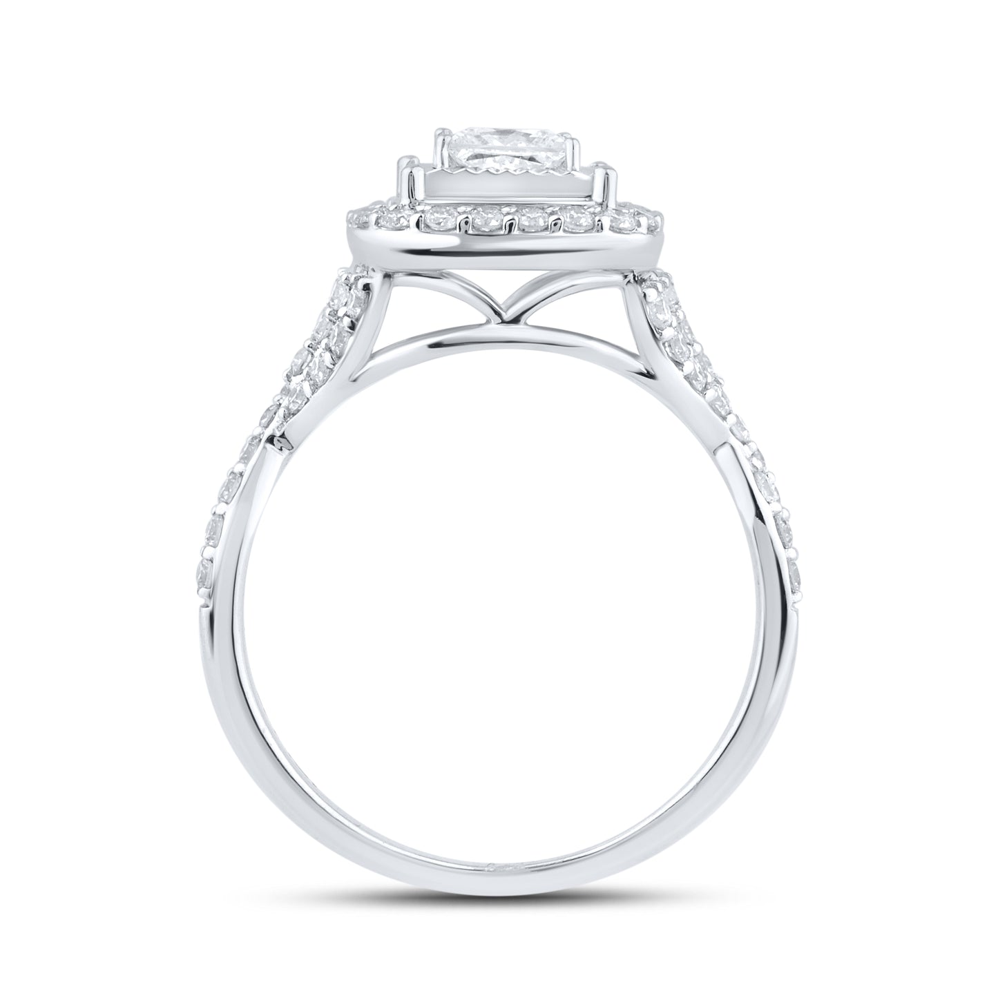 14kt White Gold 1.41 CTW Lab Diamond Engagement Ring Set