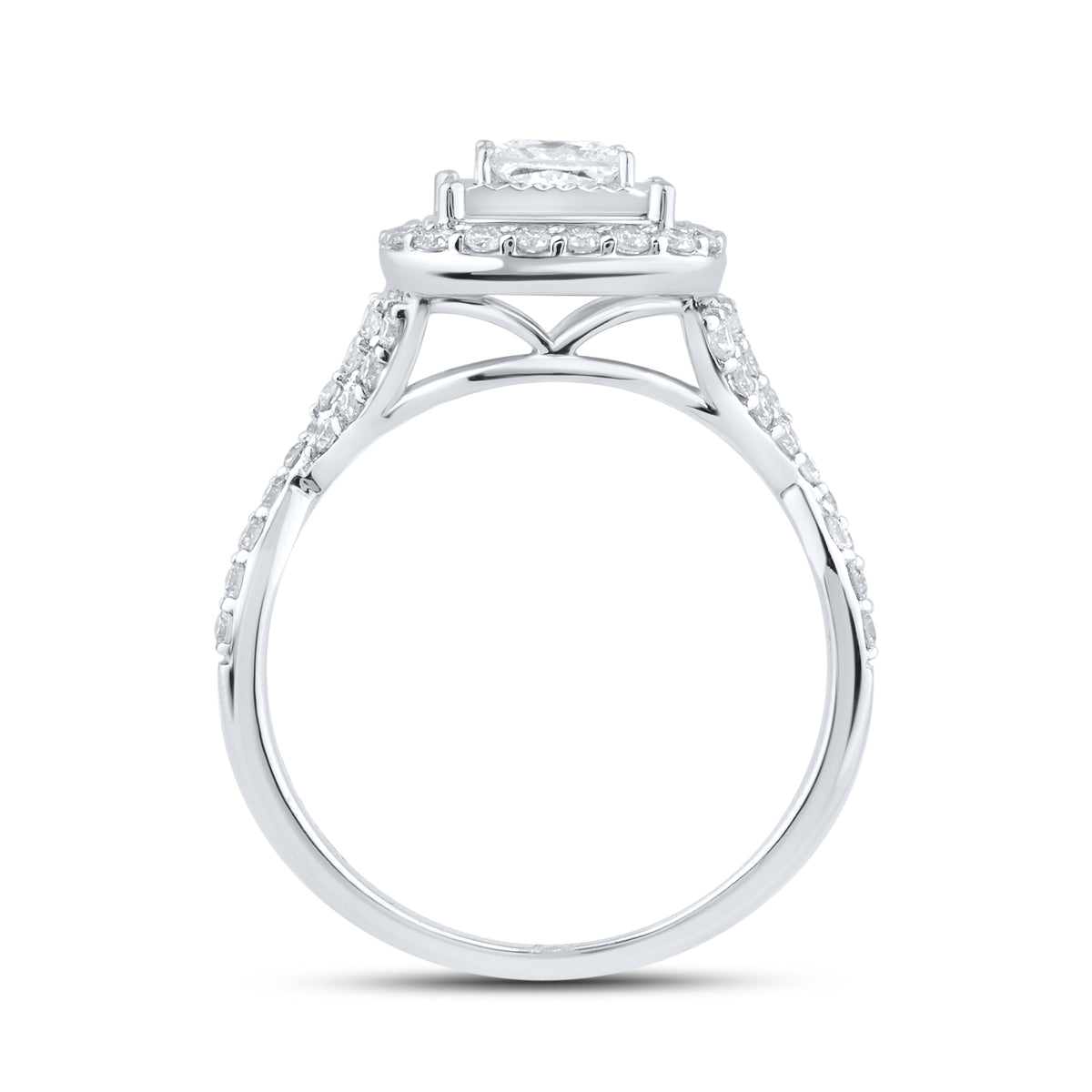 14KT WHITE GOLD 1.41 CTW LAB DIAMOND BRIDAL SET