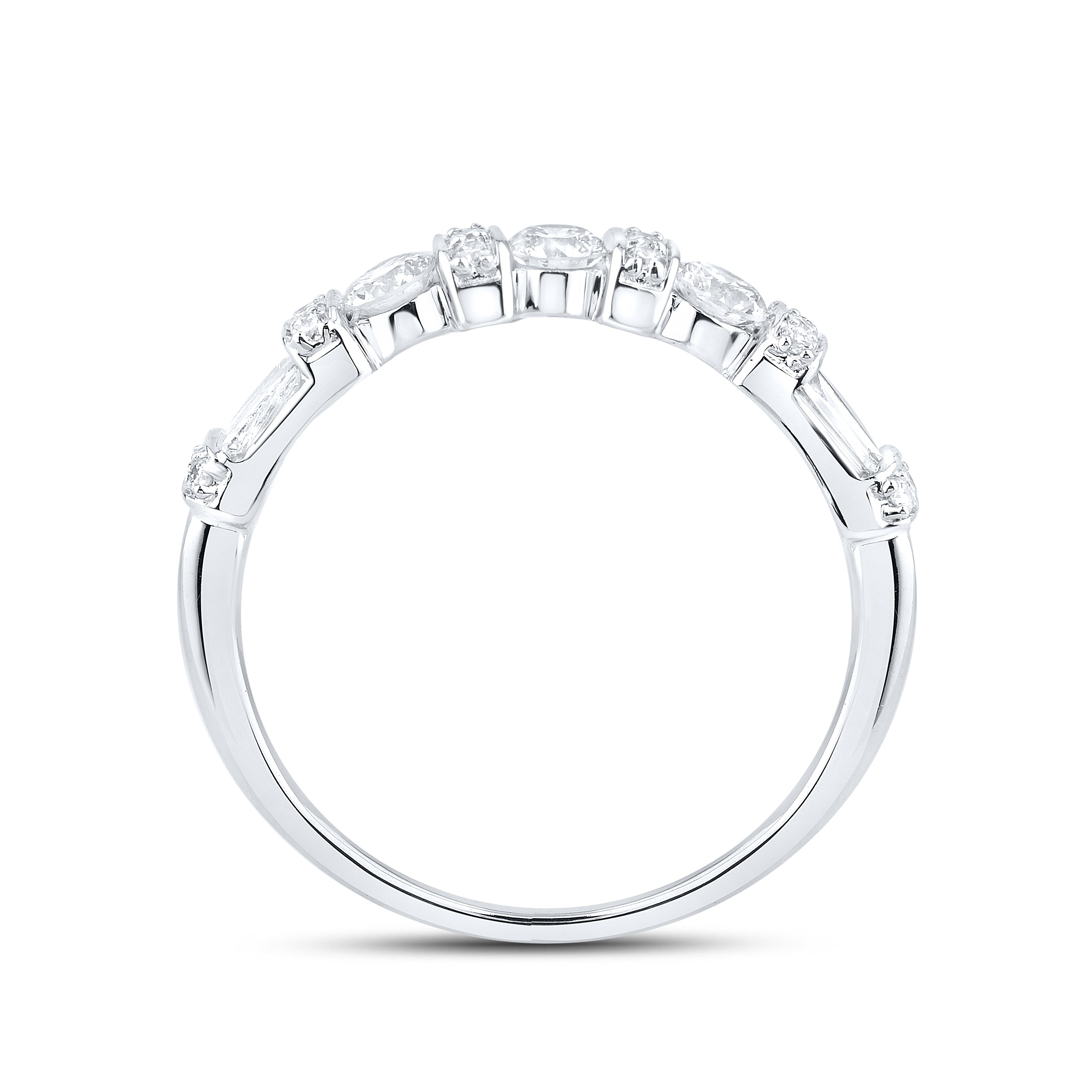 14KT WHITE GOLD 2.59 CTW LAB DIAMOND Emerald Shape BRIDAL SET