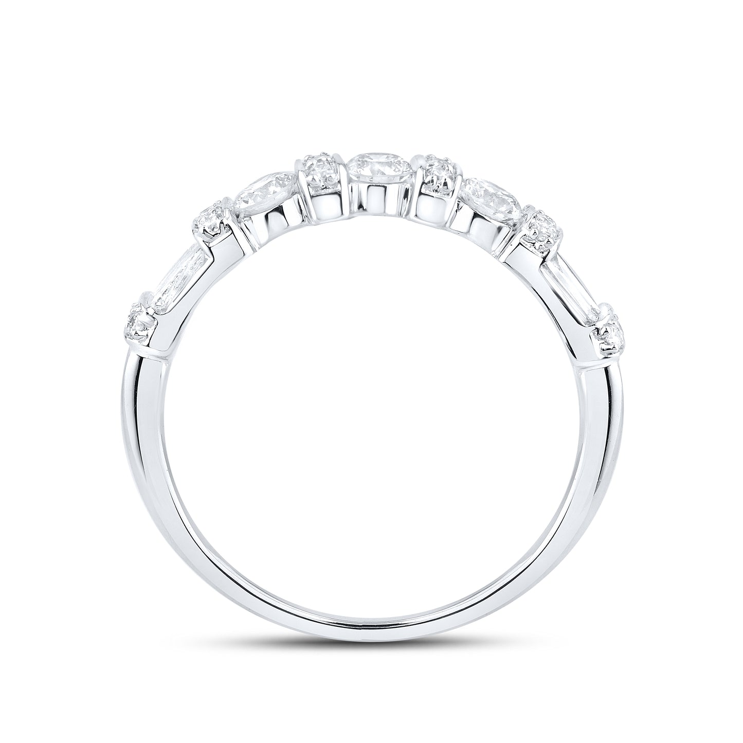 14KT WHITE GOLD 2.59 CTW LAB DIAMOND Emerald Shape BRIDAL SET