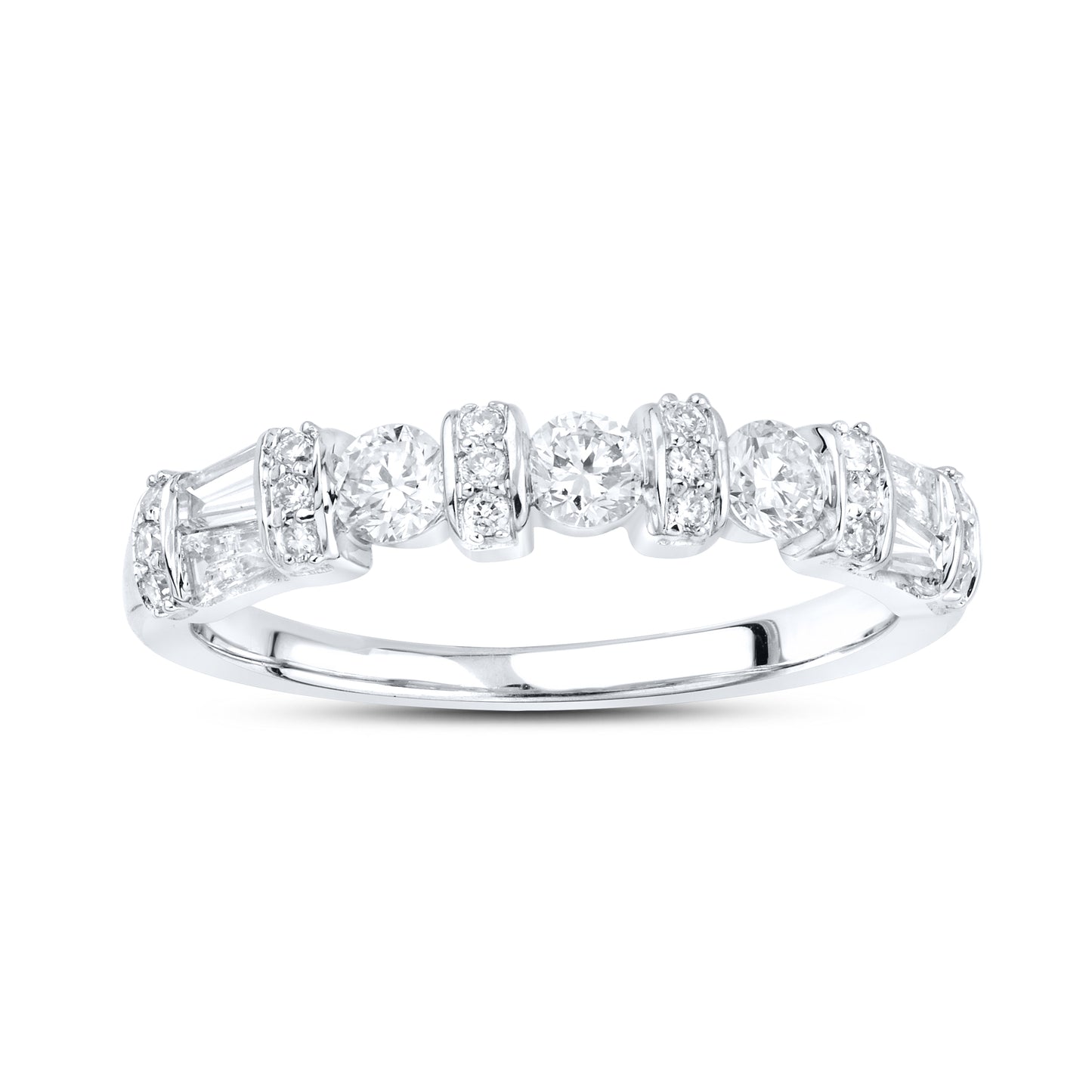 14KT WHITE GOLD 2.59 CTW LAB DIAMOND Emerald Shape BRIDAL SET