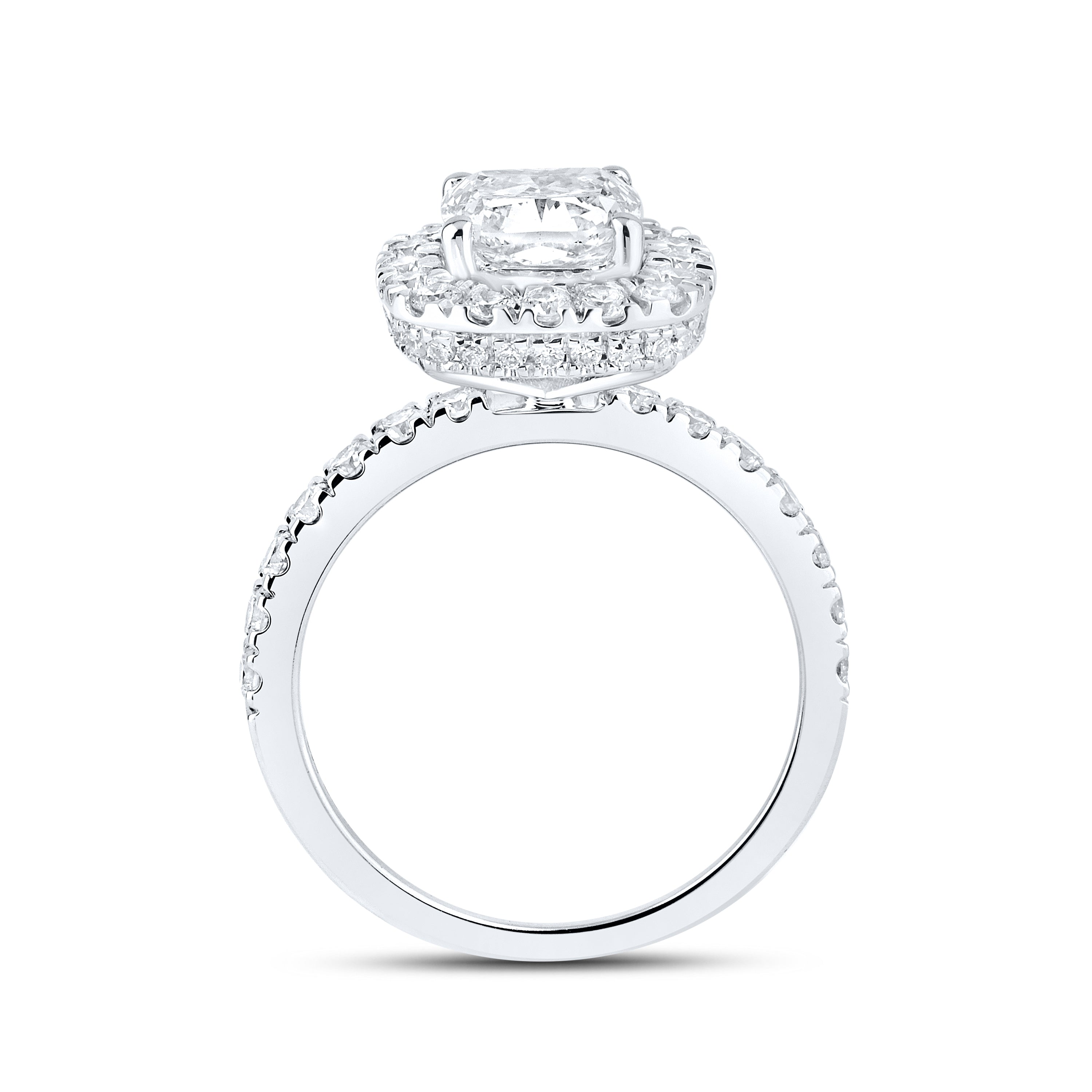 10kt white gold 2.90 CTW Lab Diamond Bridal ring set