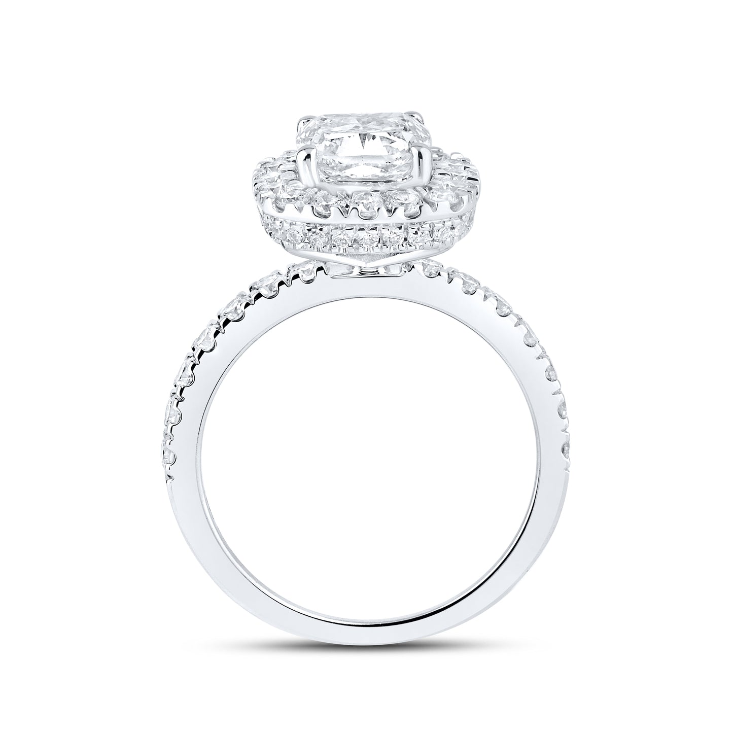 10kt white gold 2.90 CTW Lab Diamond Bridal ring set