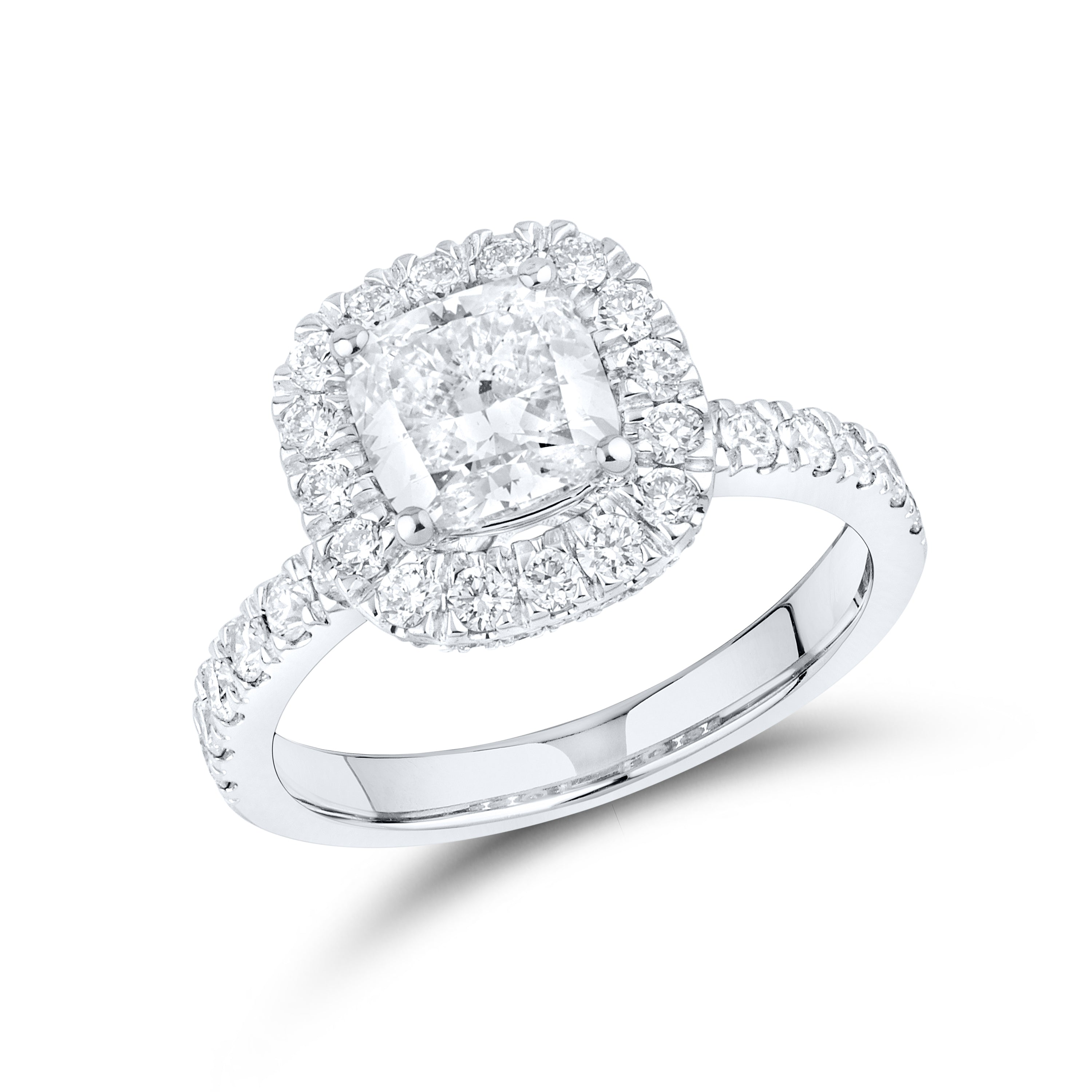 10kt white gold 2.90 CTW Lab Diamond Bridal ring set