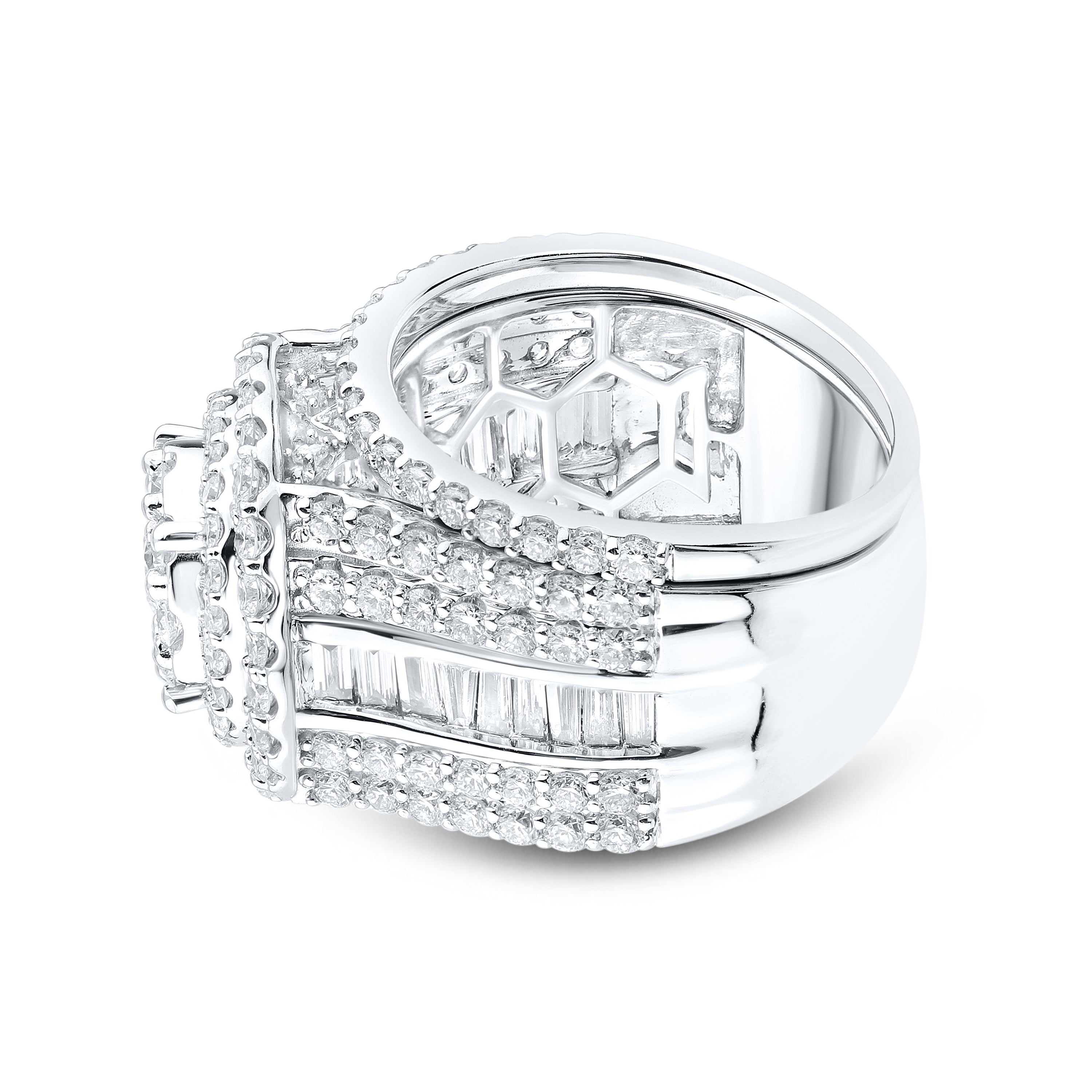 14KT WHITE GOLD 2.87 CTW LAB DIAMOND BRIDAL SET