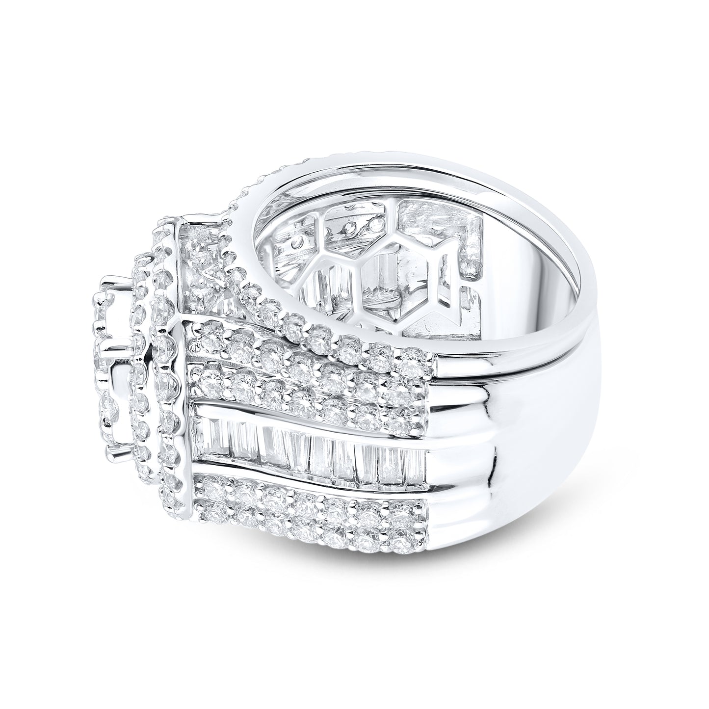 14KT WHITE GOLD 2.87 CTW LAB DIAMOND BRIDAL SET