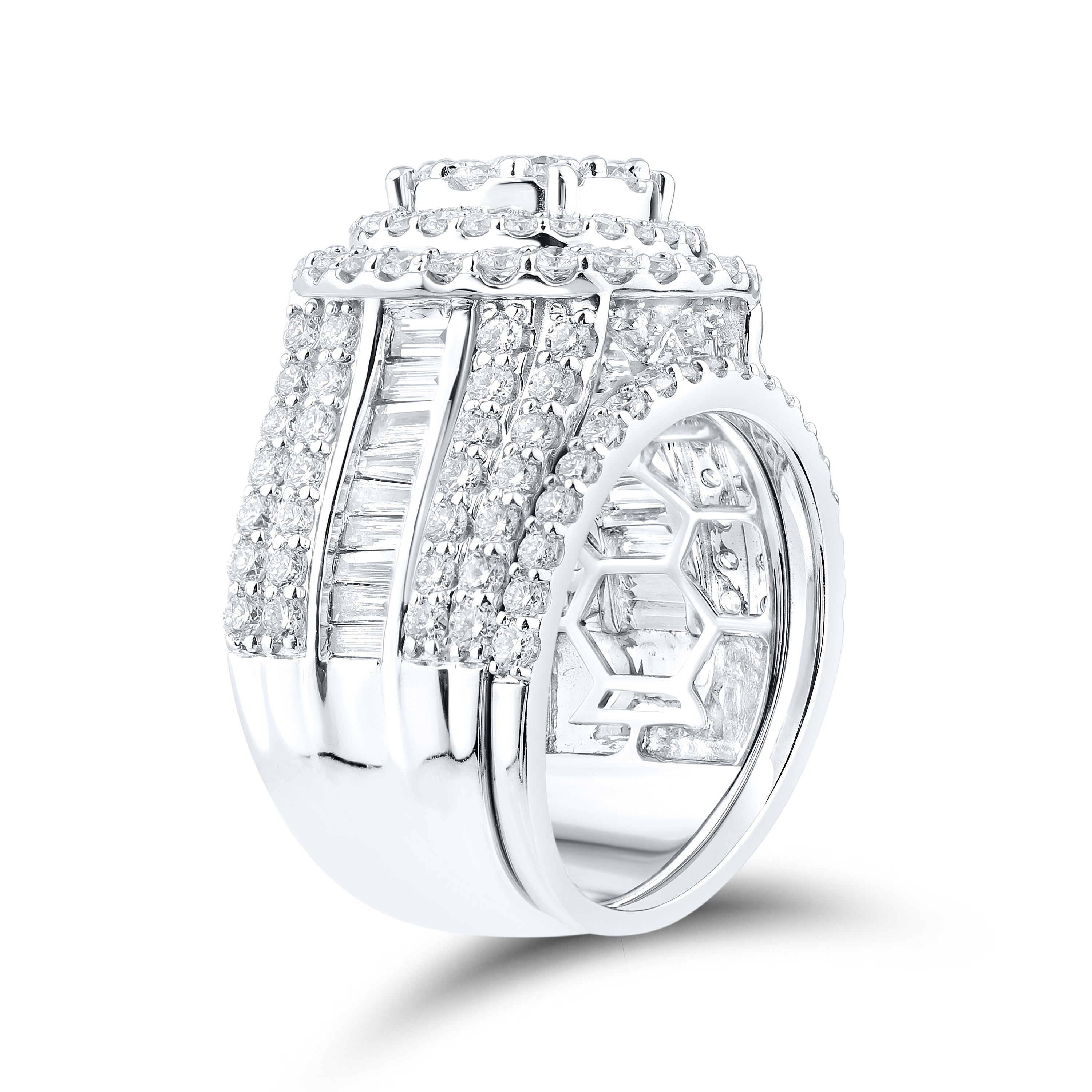 14KT WHITE GOLD 2.87 CTW LAB DIAMOND BRIDAL SET