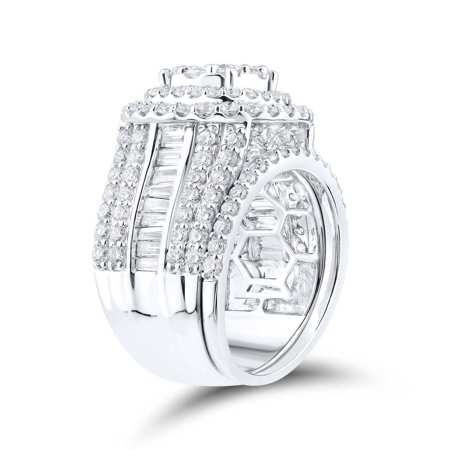 14KT WHITE GOLD 2.87 CTW LAB DIAMOND BRIDAL SET
