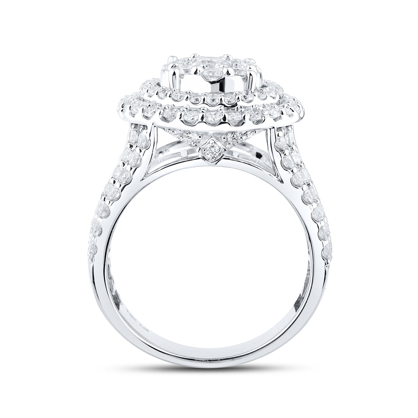 14KT WHITE GOLD 2.87 CTW LAB DIAMOND BRIDAL SET