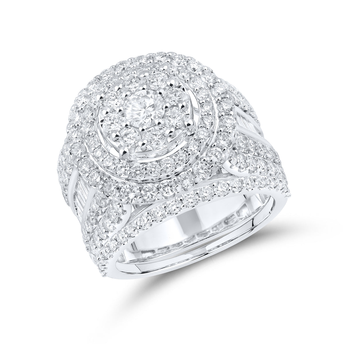14KT WHITE GOLD 2.87 CTW LAB DIAMOND BRIDAL SET