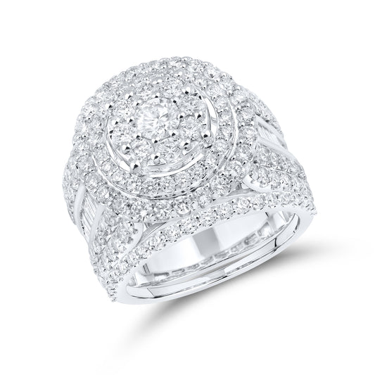 14KT WHITE GOLD 2.87 CTW LAB DIAMOND BRIDAL SET