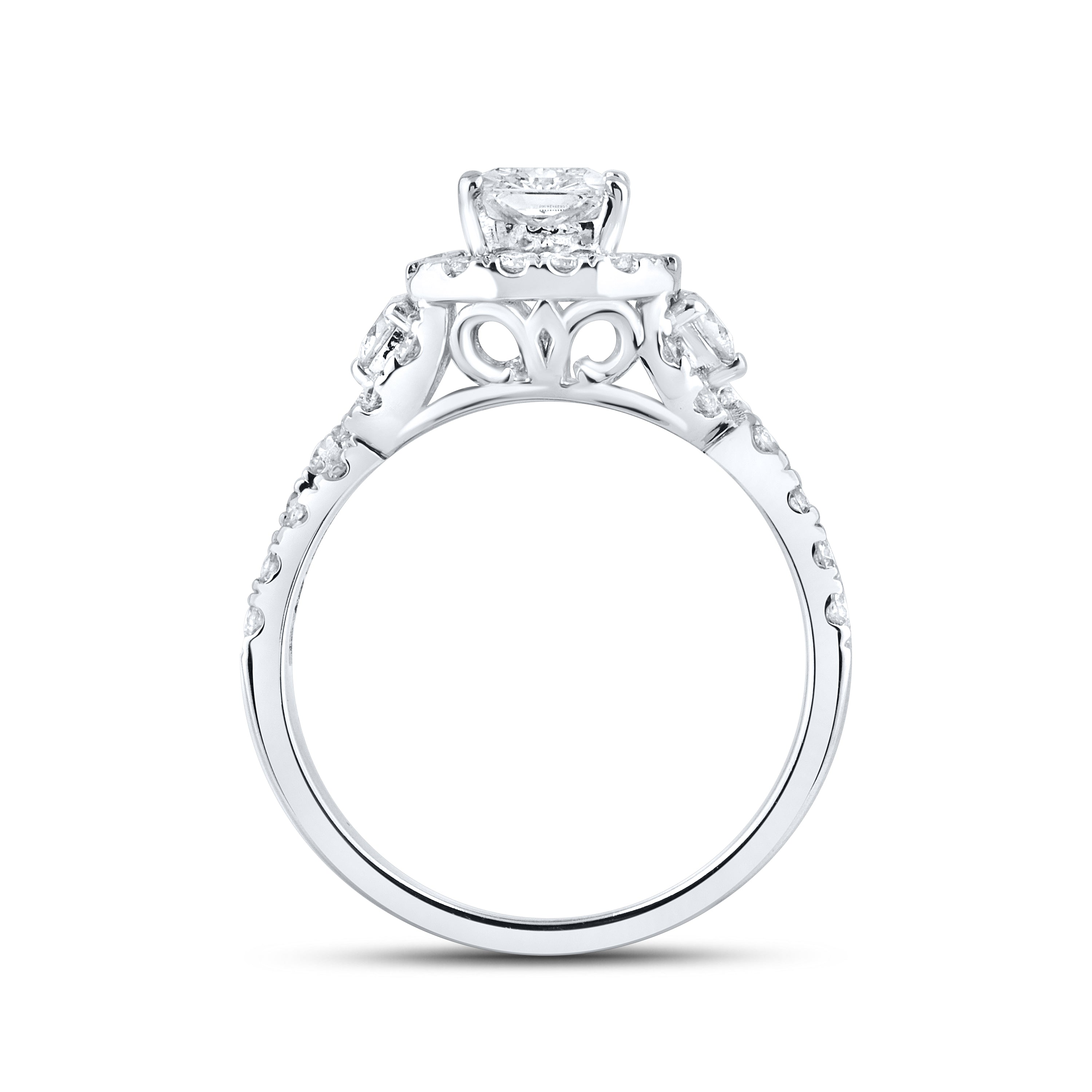 10kt white gold 2.43 CTW Lab Diamond Bridal ring set