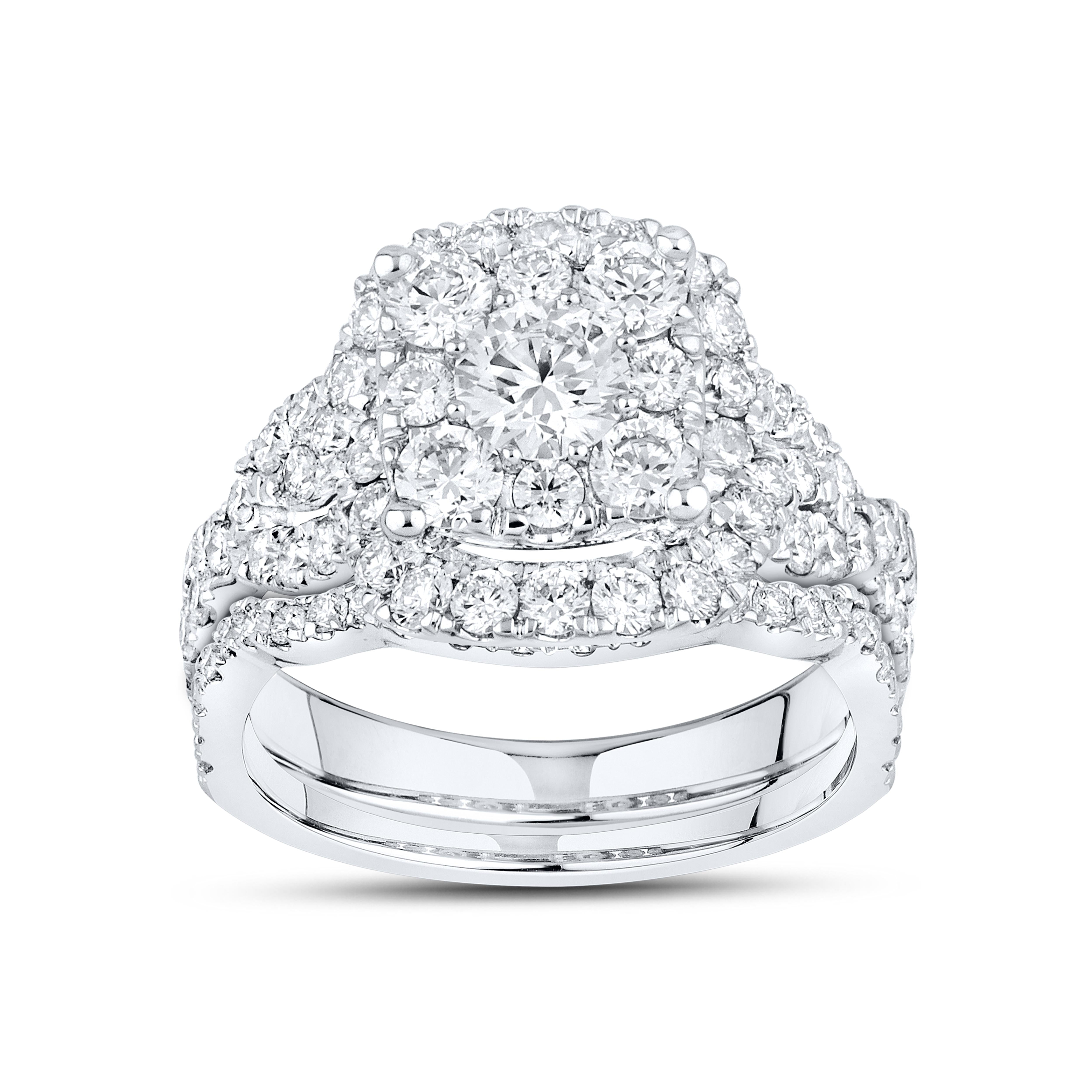 10KT WHITE GOLD LAB DIAMOND RING 2.39 CTW