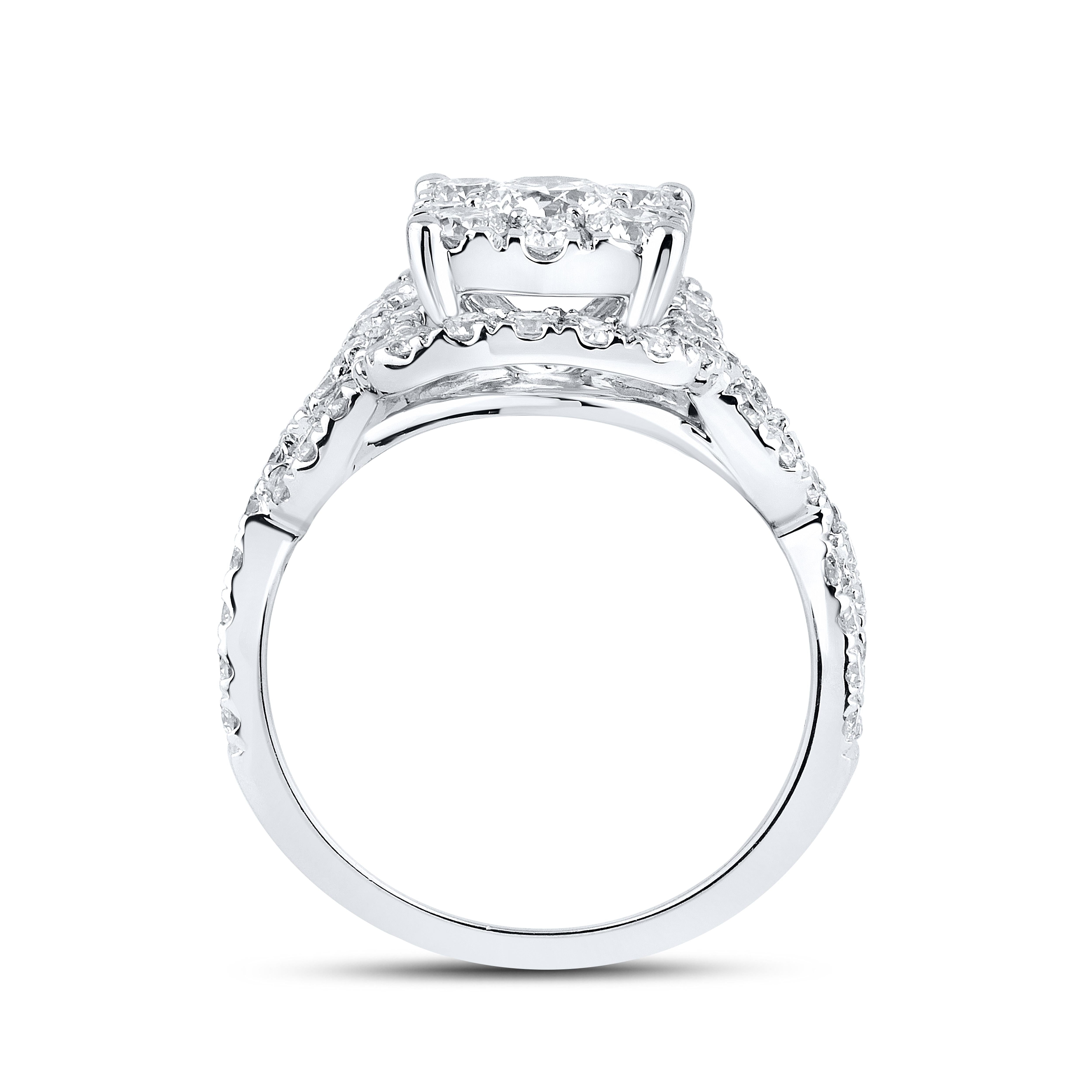 10KT WHITE GOLD LAB DIAMOND RING 2.39 CTW