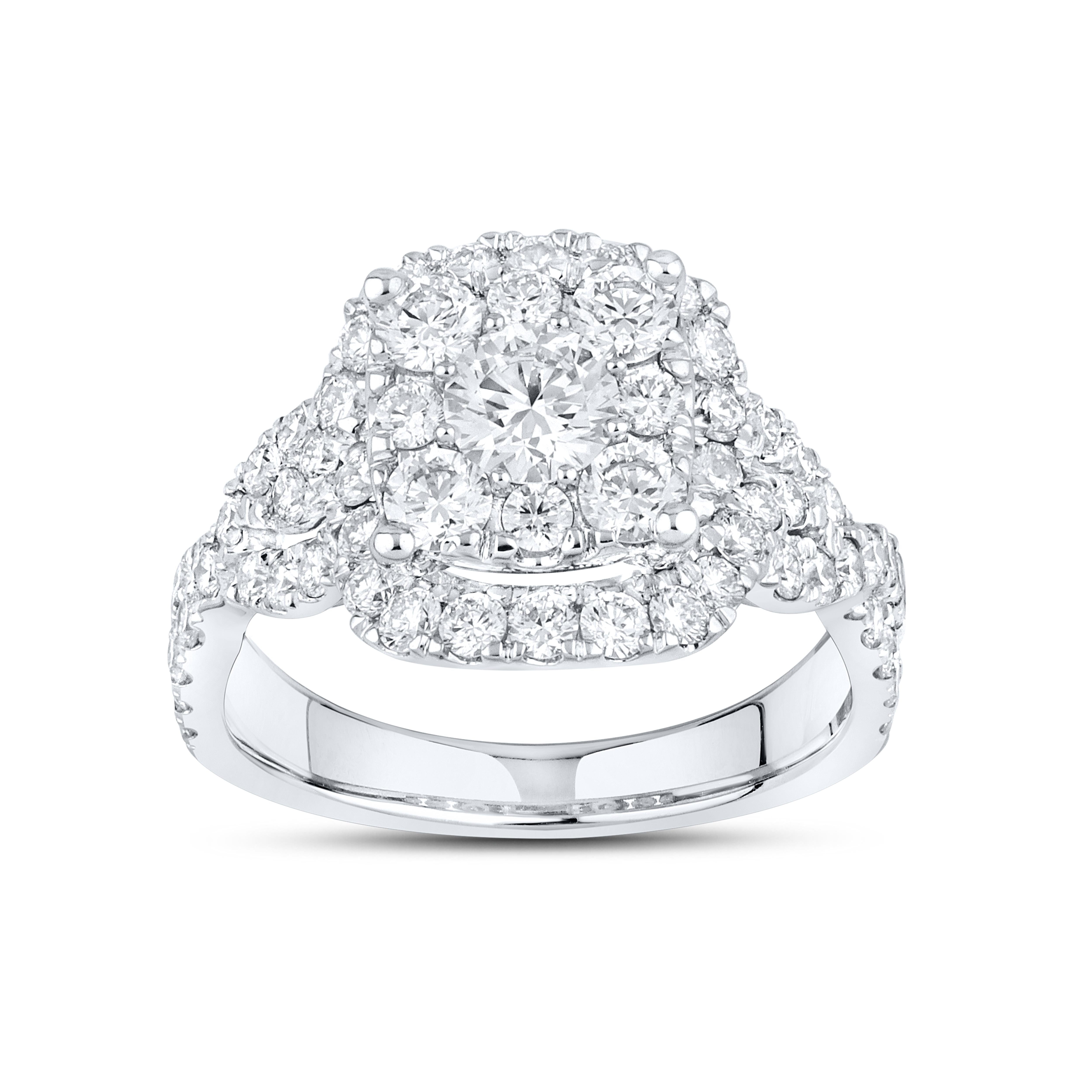10KT WHITE GOLD LAB DIAMOND RING 2.39 CTW
