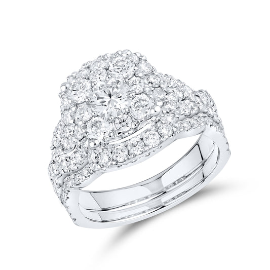 10K WHITE GOLD LAB DIAMOND RING 2.39 CTW