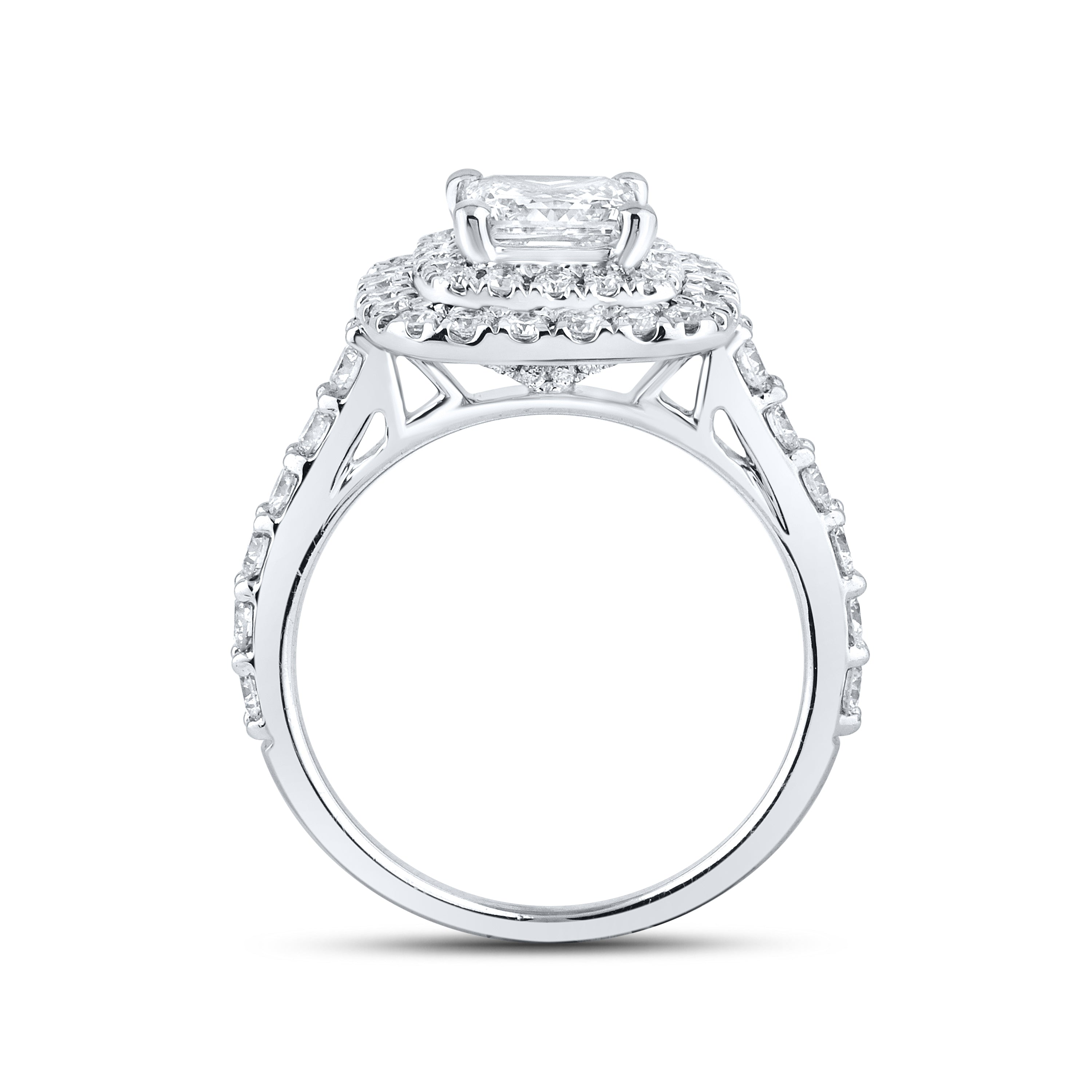 10k White Gold 2.41 ctw Lab Diamond Bridal Ring Set