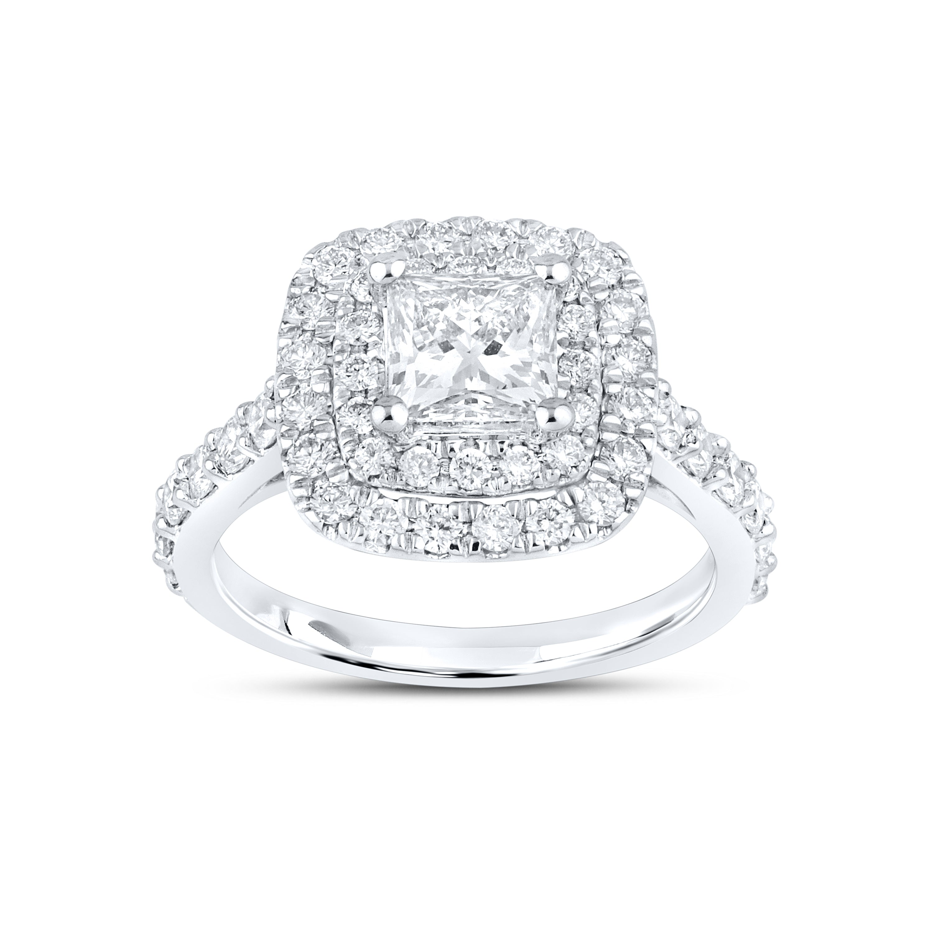 10k White Gold 2.41 ctw Lab Diamond Bridal Ring Set