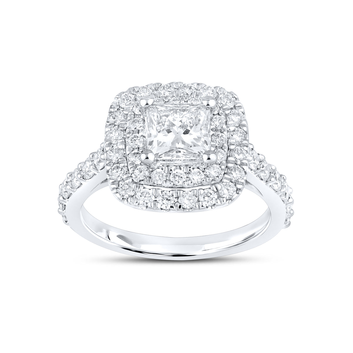 14k White Gold 2.38 ctw Lab Diamond Bridal Ring Set