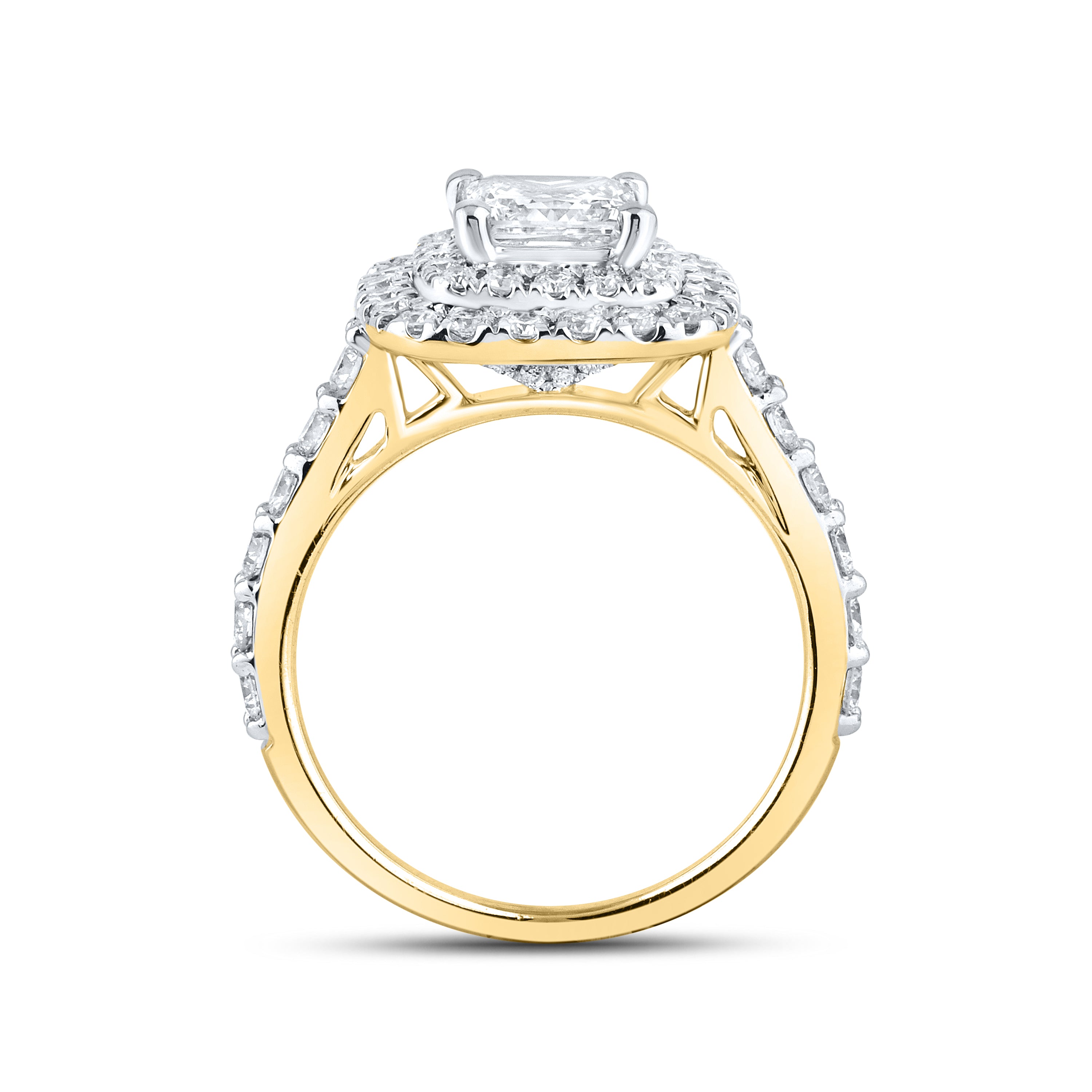14kt Yellow Gold 2.39 CTW Lab Diamond Engagement Ring Set